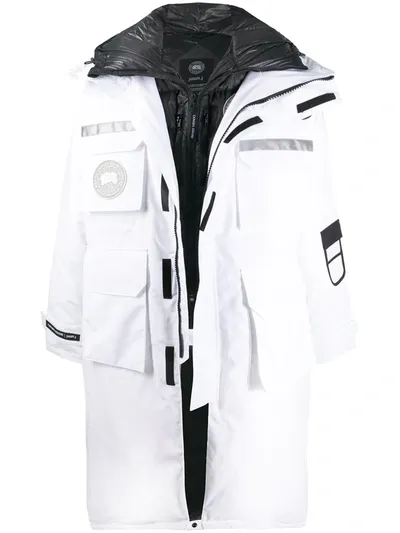 Canada Goose Multi-layer Down Padded Coat In White