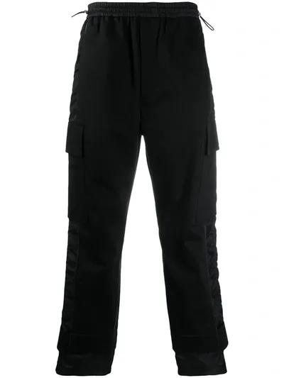 Mcm Satin-stripe Track Pants In Black