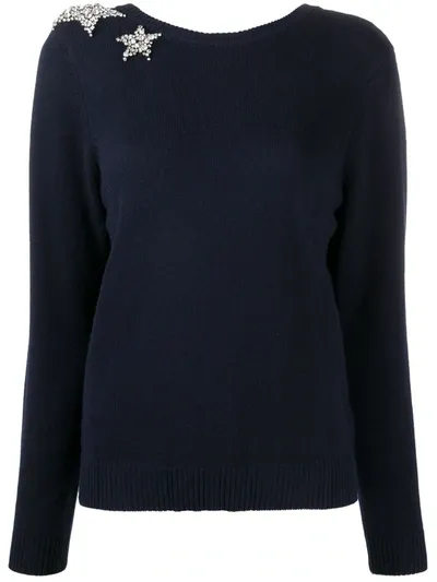 Ba&sh Embellished Star Jumper In Blue