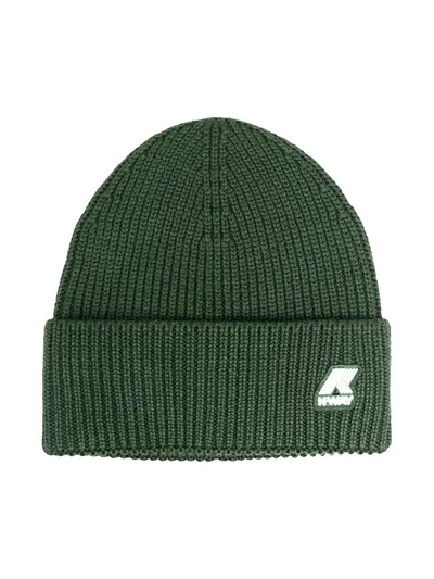 K-way Kids' Brice Cardigan Stitch Beanie In Green