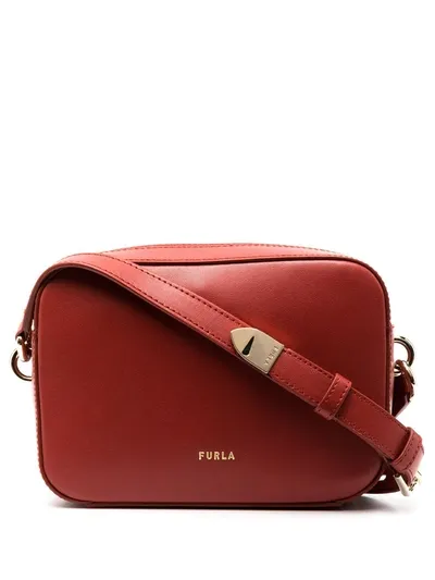 Furla Block Mini Crossbody Bag In Red