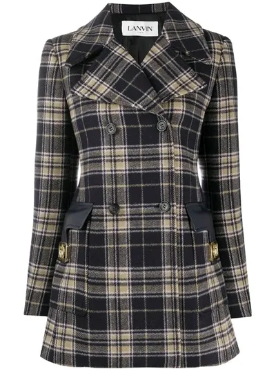 Lanvin Tartan Check Blazer In Blue