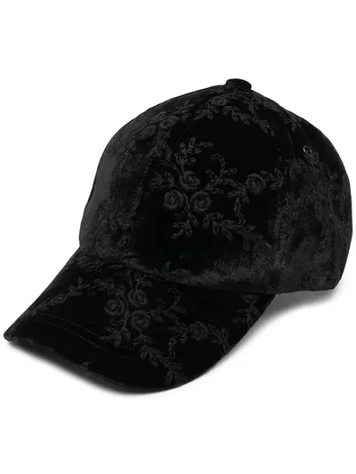 Paul Smith Baseballkappe Mit Blumenstickerei In Black