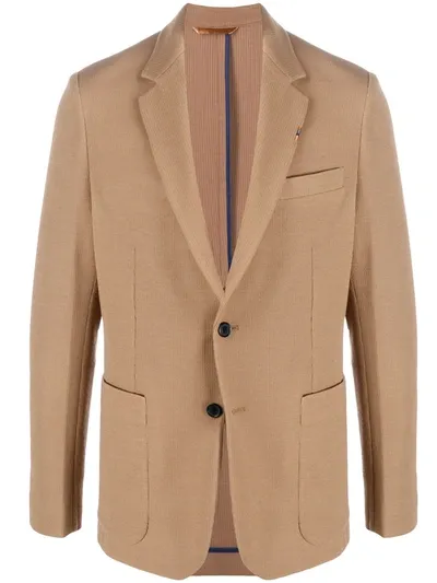 Paul Smith Single-breasted Wool Blazer In Brown