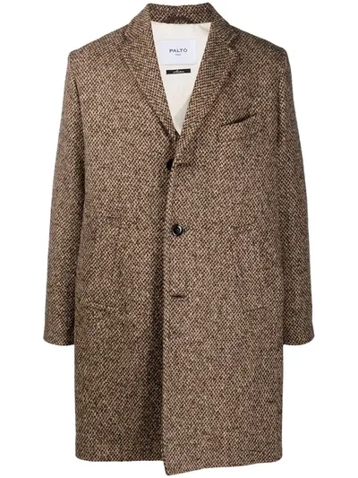 Paltò Agnostino Single-breasted Coat In Brown