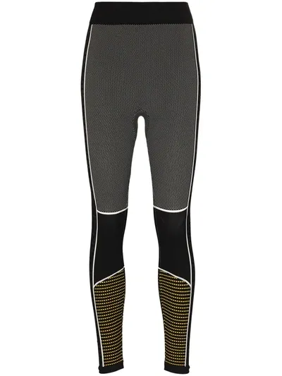 Fendi Panelled Ff-logo Ski Leggings In Black