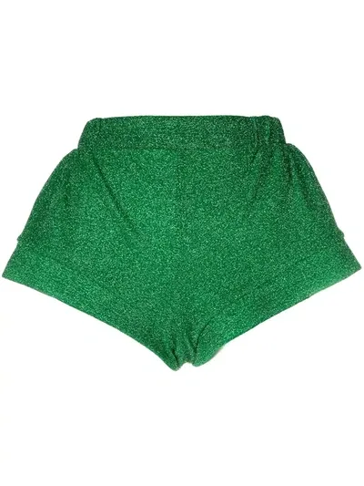 Oseree Elasticated Fitted Shorts In Green