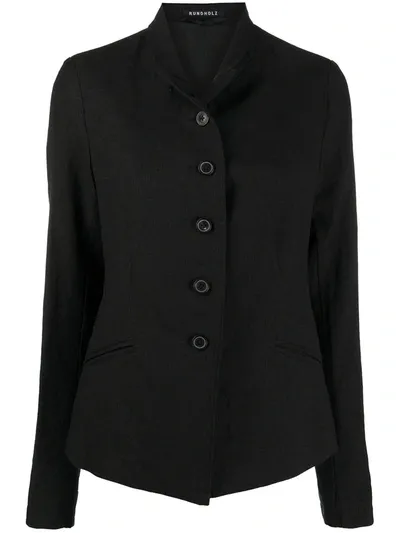 Rundholz Single-breasted Fitted Jacket In Black