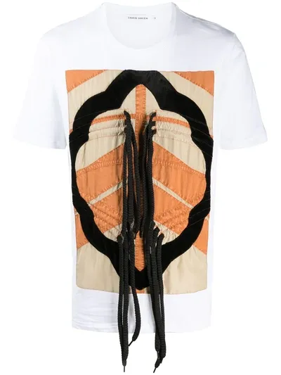 Craig Green Drawstring-embellished Cotton T-shirt In White