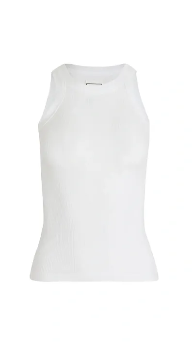 Wsly The Rivington Ribbed Stretch-tencel Lyocell Tank In White