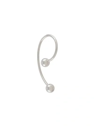 D'heygere Sphere Metal Single Ear Cuff In Silver