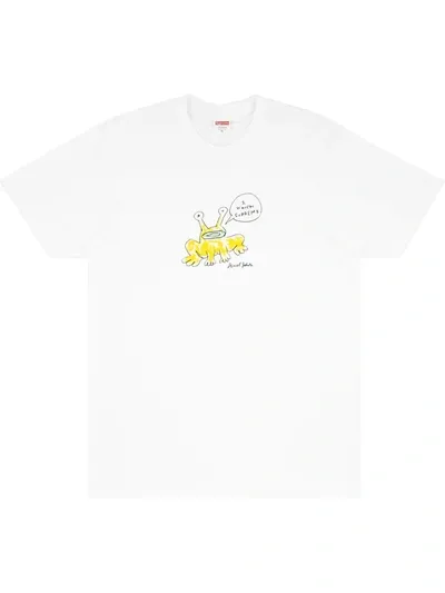 Supreme Frog Print T-shirt In White