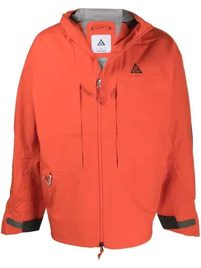 Nike Hooded Sports Jacket In Orange