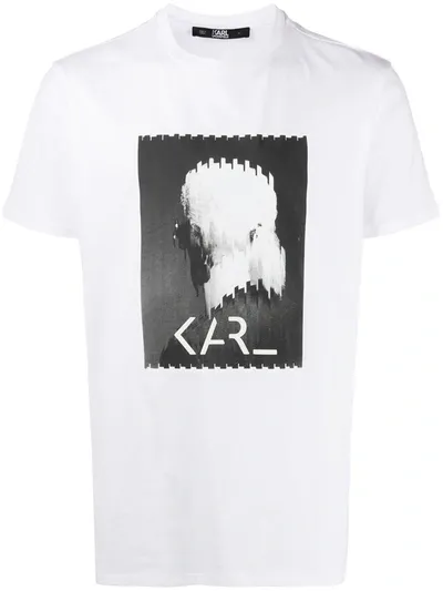 Karl Lagerfeld Karl Legend Logo T-shirt In White