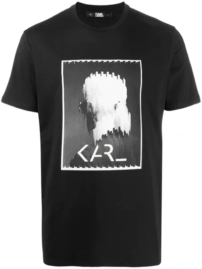 Karl Lagerfeld Karl Legend Logo T-shirt In Black