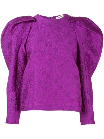 Ulla Johnson Structured Shoulders Blouse In Purple