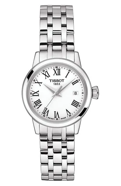 Tissot Women's Swiss Classic Dream Stainless Steel Bracelet Watch 28mm In White