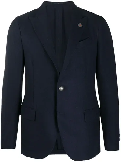 Lardini Classic Cashmere Blazer In Blue