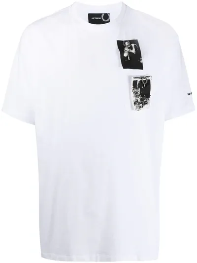 Fred Perry Printed Patch Oversized T-shirt In White