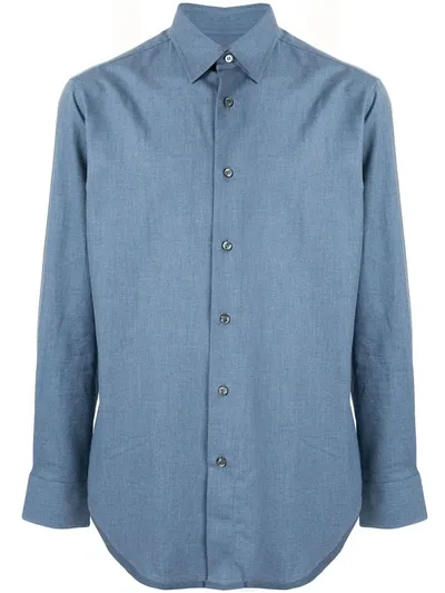 Brioni Buttoned Shirt In Blue