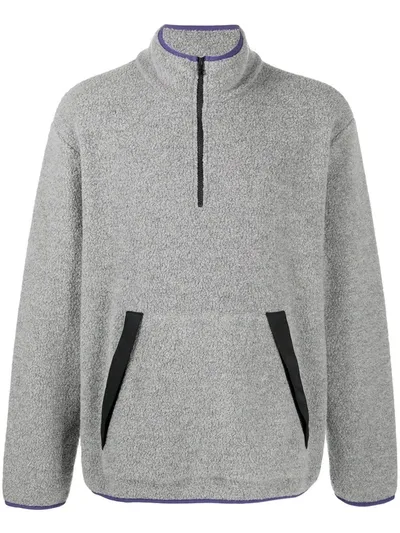 Closed Zip-up Knitted Sweatshirt In Grey