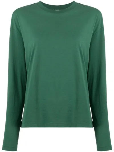 Closed Logo-print Long-sleeve T-shirt In Green