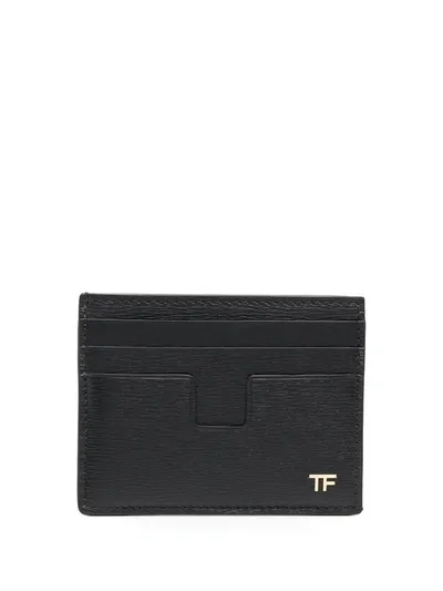 Tom Ford Logo Plaque Cardholder In Black