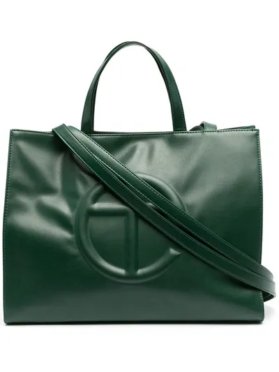 Telfar Embossed Logo Top-handle Tote Bag In Green