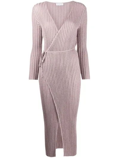 Antonella Rizza Tied-waist Wrap Dress In Pink