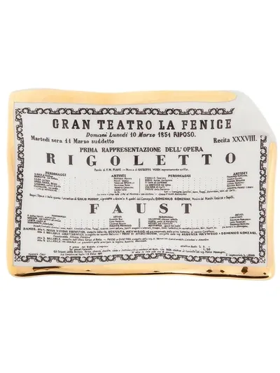 Fornasetti 'rigoletto' Dish In Grey