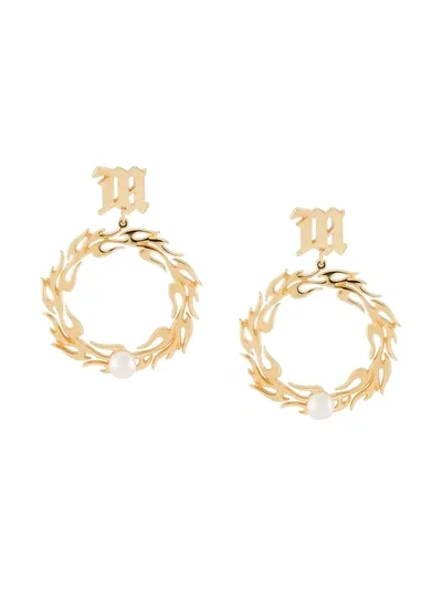 Misbhv Flame Drop Earrings In Gold