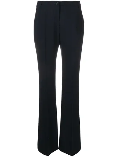 Aspesi Flared Tailored Trousers In Blue