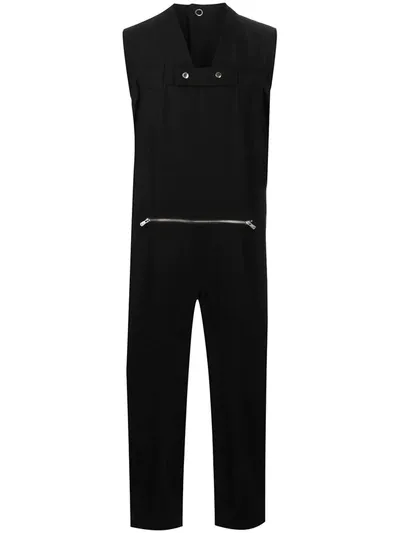 Takahiromiyashita The Soloist Sleeveless Wool Jumpsuit In Black