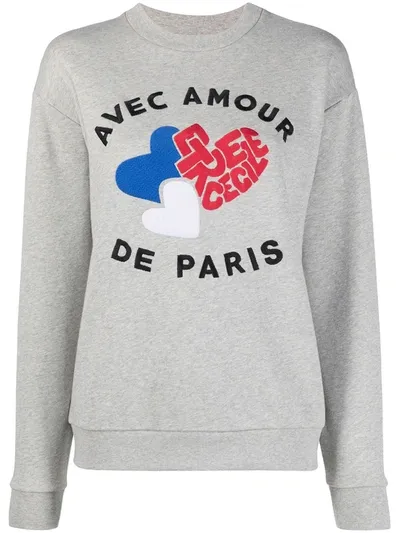 Etre Cecile Embroidered Logo Sweatshirt In Grey