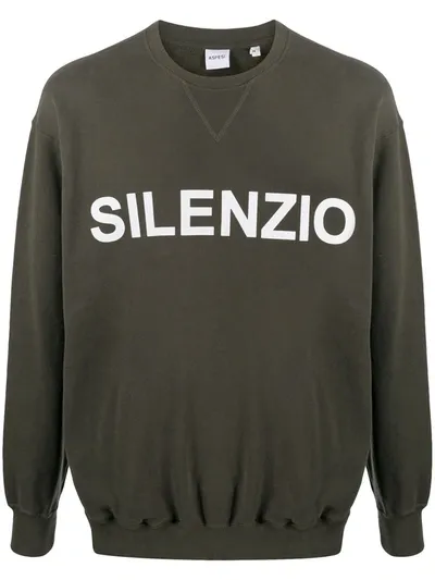 Aspesi Silenzio Crewneck Sweatshirt In Green