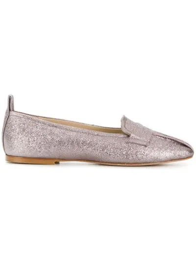 Anna Baiguera Glitter Ballerina Shoes In Pink