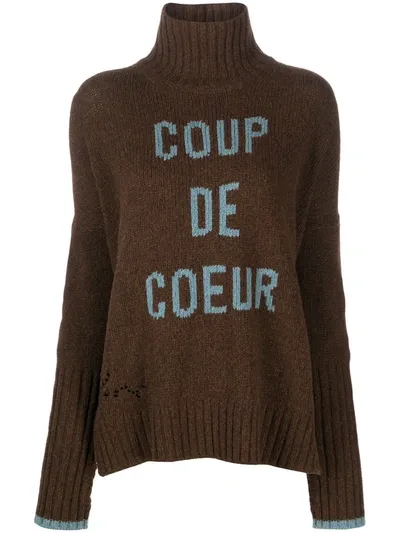 Zadig & Voltaire Alma Coup De Coeur Sweater In Brown