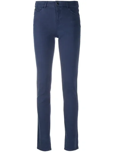 Emporio Armani Mid-rise Skinny Jeans In Blue