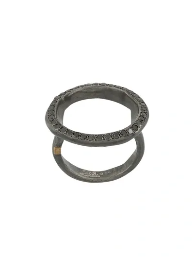 Rosa Maria Crystal-embellished Ring In Grey