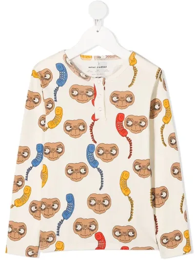 Mini Rodini Kids' Et Print Sweatshirt In Neutrals