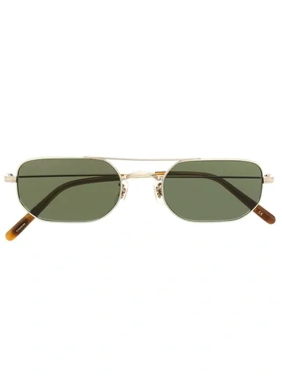 Oliver Peoples Square-frame Sunglasses In Gold