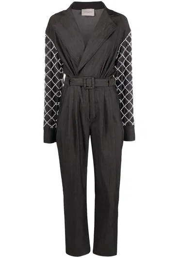 Giuseppe Di Morabito Bead-embellished Straight Jumpsuit In Grey