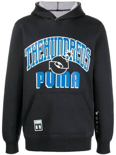 Puma The Hundreds Print Hoodie In Black