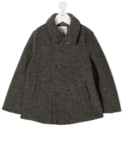 Douuod Kids' Double-breasted Coat In Grey