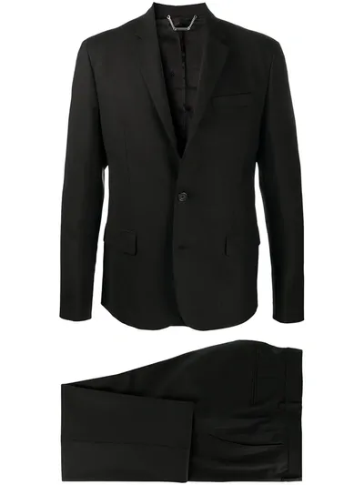 John Richmond Single-breasted Suit In Black