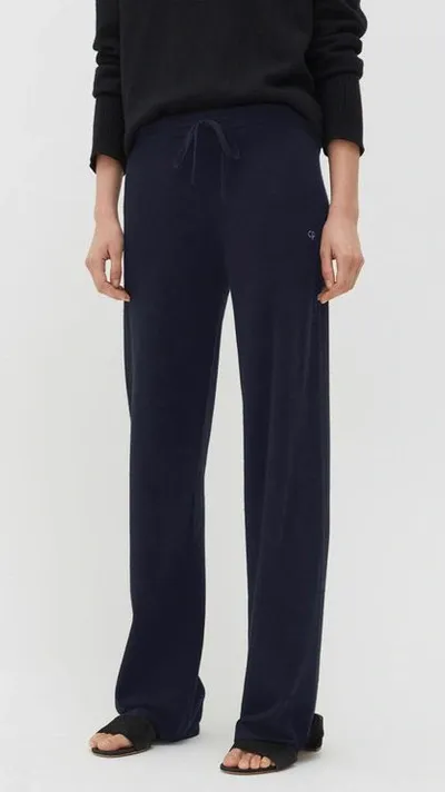 Chinti & Parker Chinti And Parker Cashmere Wide-leg Sweatpants In Navy