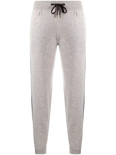 Colombo Cropped Cashmere Trackpants In Neutrals