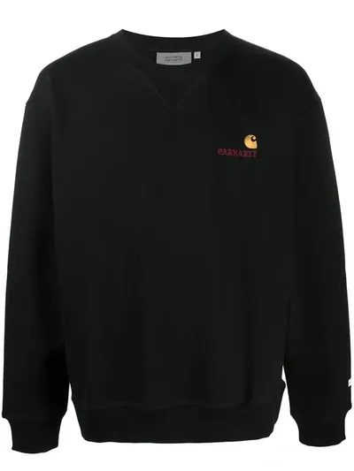 Carhartt Embroidered-logo Sweatshirt In Black