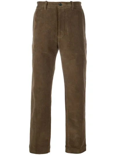 Nine In The Morning Straight Leg Corduroy Trousers In Brown