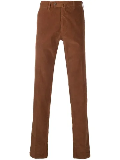 Pt01 Straight-leg Corduroy Trousers In Brown